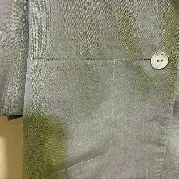 Ted Baker London Working Title Tailored Jacket Blazer Light Gray size 0 Wool - Picture 5 of 16